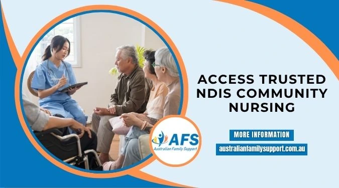 Group discussion with nurse and seniors, showcasing trusted NDIS community nursing in Adelaide services by AFS.
